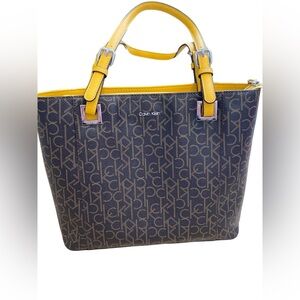 Calvin Klein ck yellow/brown purse